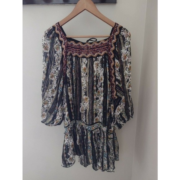 Free People Dance Magic Sheer Tunic/mini dress  size S - Picture 4 of 8
